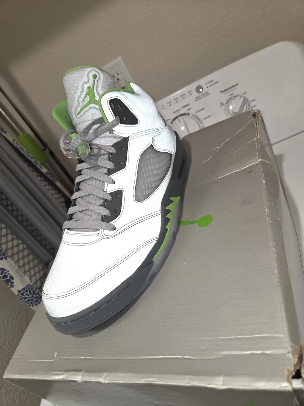 Nike Air Jordan 5 Retro 'Green Bean' sneakers